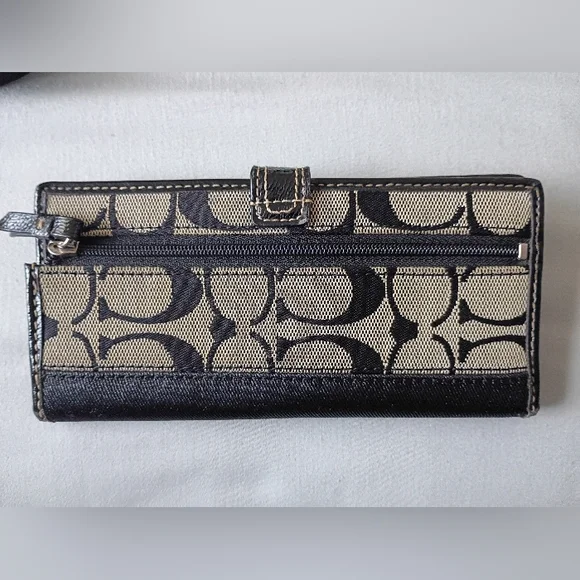 Coach Black and Tan Signature Crossbody Bag W Matching Wallet - Picture 6 of 7